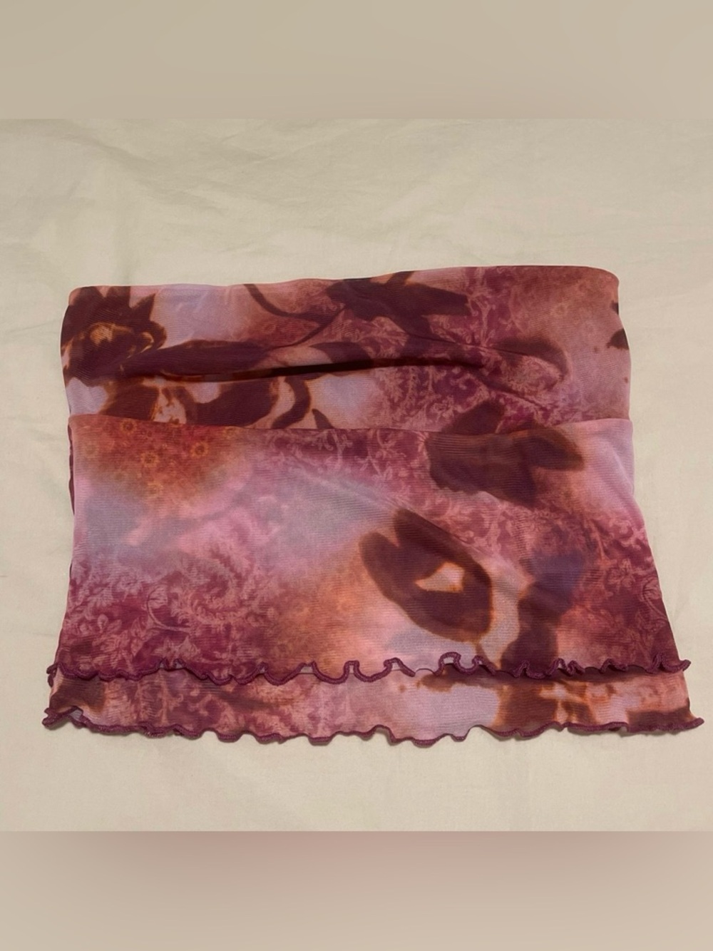 silence + noise tube top in Rose and Burgundy